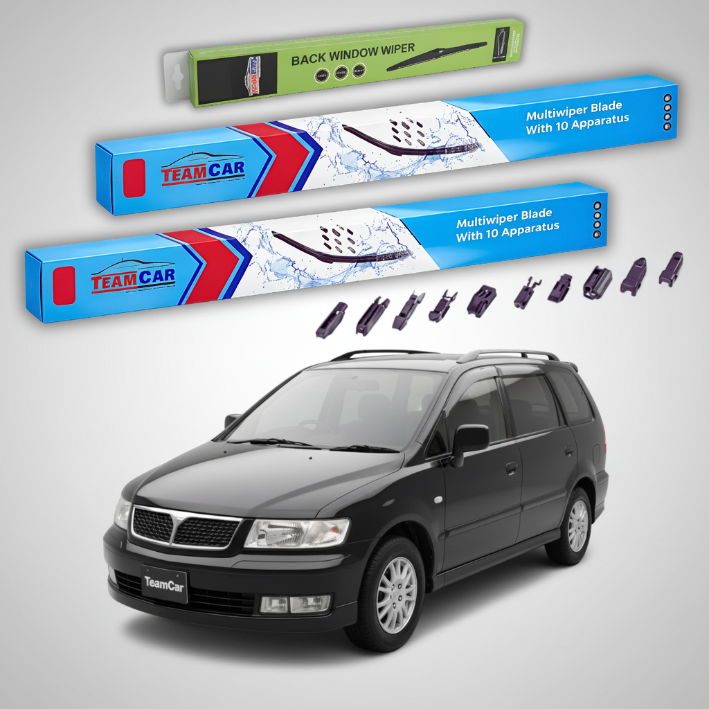 Ștergătoare TeamCar® pentru Mitsubishi Space Wagon III (N8_W, N9_W) 1998–2004 – Set Față și Spate Flat Premium