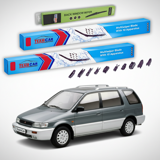 Ștergătoare TeamCar® pentru Mitsubishi Space Wagon II (N3_W, N4_W) 1991–1998 – Set Față și Spate Flat Premium