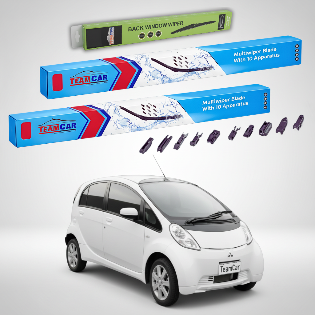 Stergator TeamCar pentru Mitsubishi i-MiEV Hatchback (HA_) 2010+ - Set Fata si Spate Flat Premium