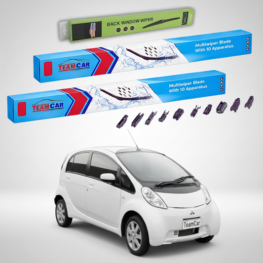 Stergator TeamCar pentru Mitsubishi i-MiEV Hatchback (HA_) 2010+ - Set Fata si Spate Flat Premium
