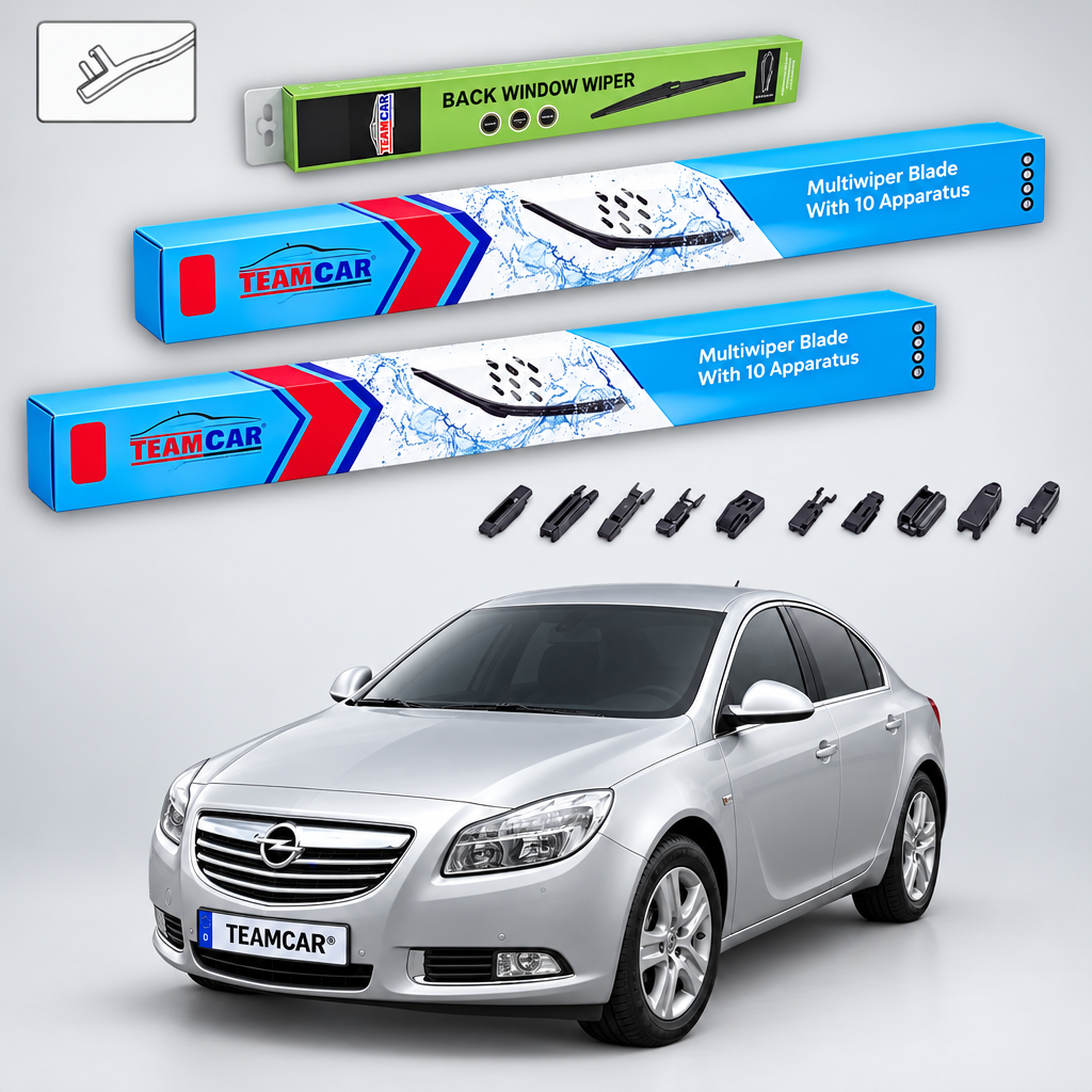 Ștergătoare Opel Insignia A Hatchback 2008–2017 | Set Față și Spate Flat Premium – TeamCar®