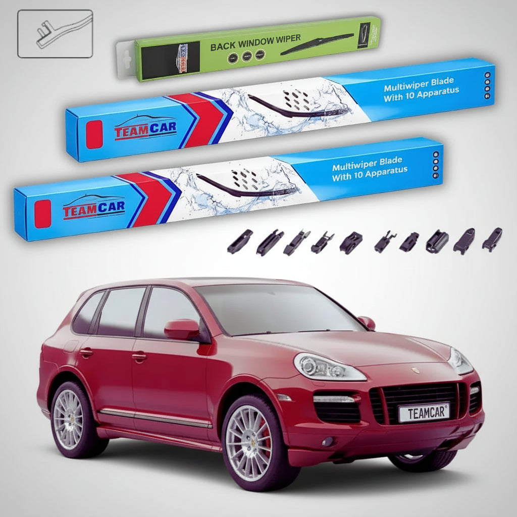 Ștergătoare Porsche Cayenne 957 2007-2010 | Set Față și Spate Flat – TeamCar®