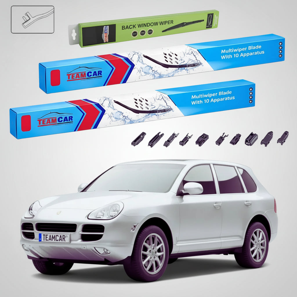 Ștergătoare Porsche Cayenne 9PA 955 2002-2007 | Set Față și Spate Flat – TeamCar®