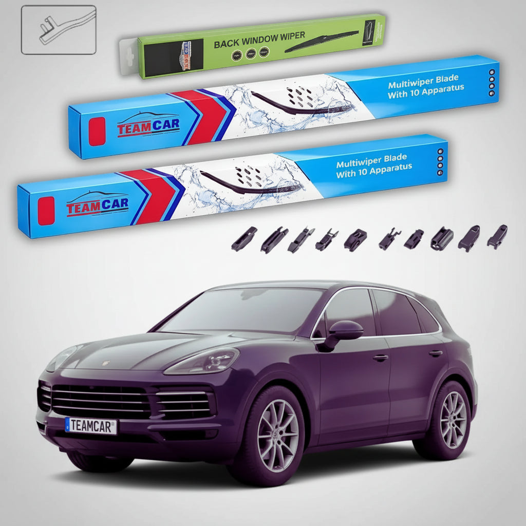Ștergătoare Porsche Cayenne 9YA 2017-2026 | Set Față și Spate Flat – TeamCar®