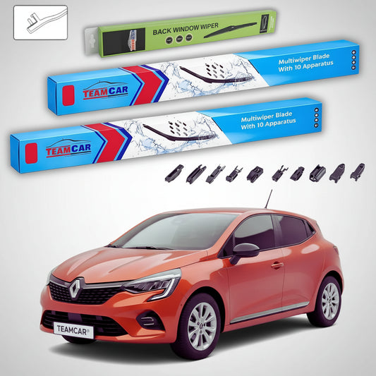 Ștergătoare Renault Clio V Hatchback 2019-prezent | Set Față și Spate Flat Premium – TeamCar®