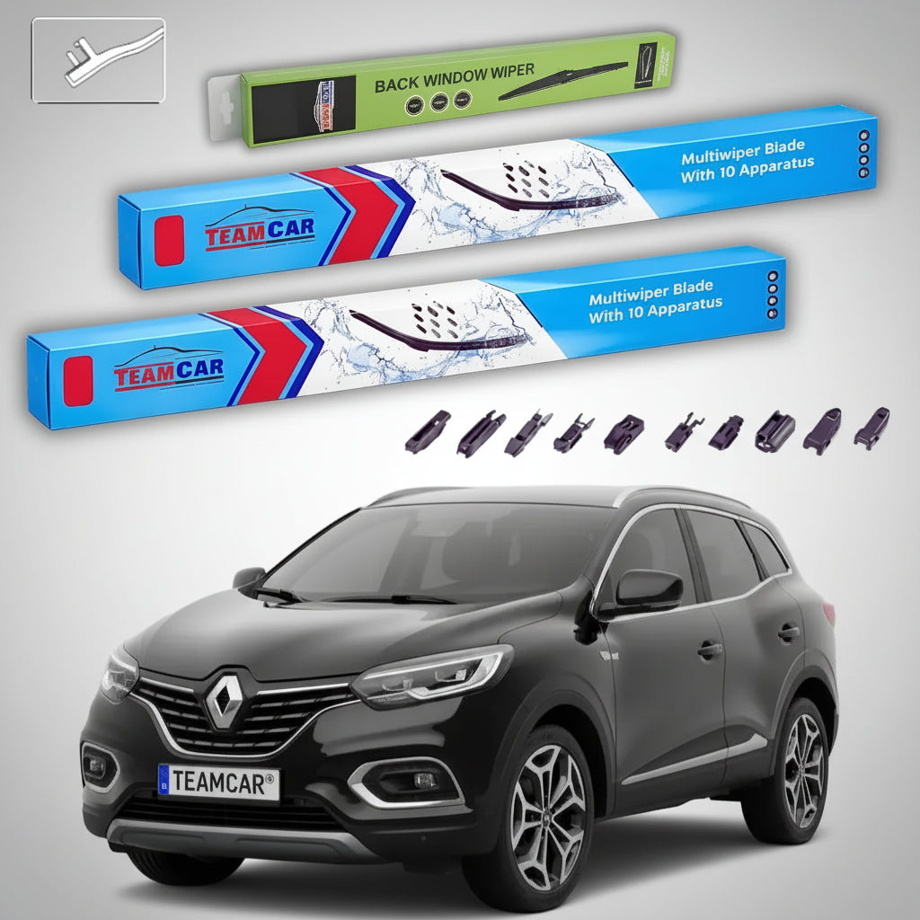 Ștergătoare Renault Kadjar I SUV 2017-prezent | Set Față și Spate Flat Premium – TeamCar®