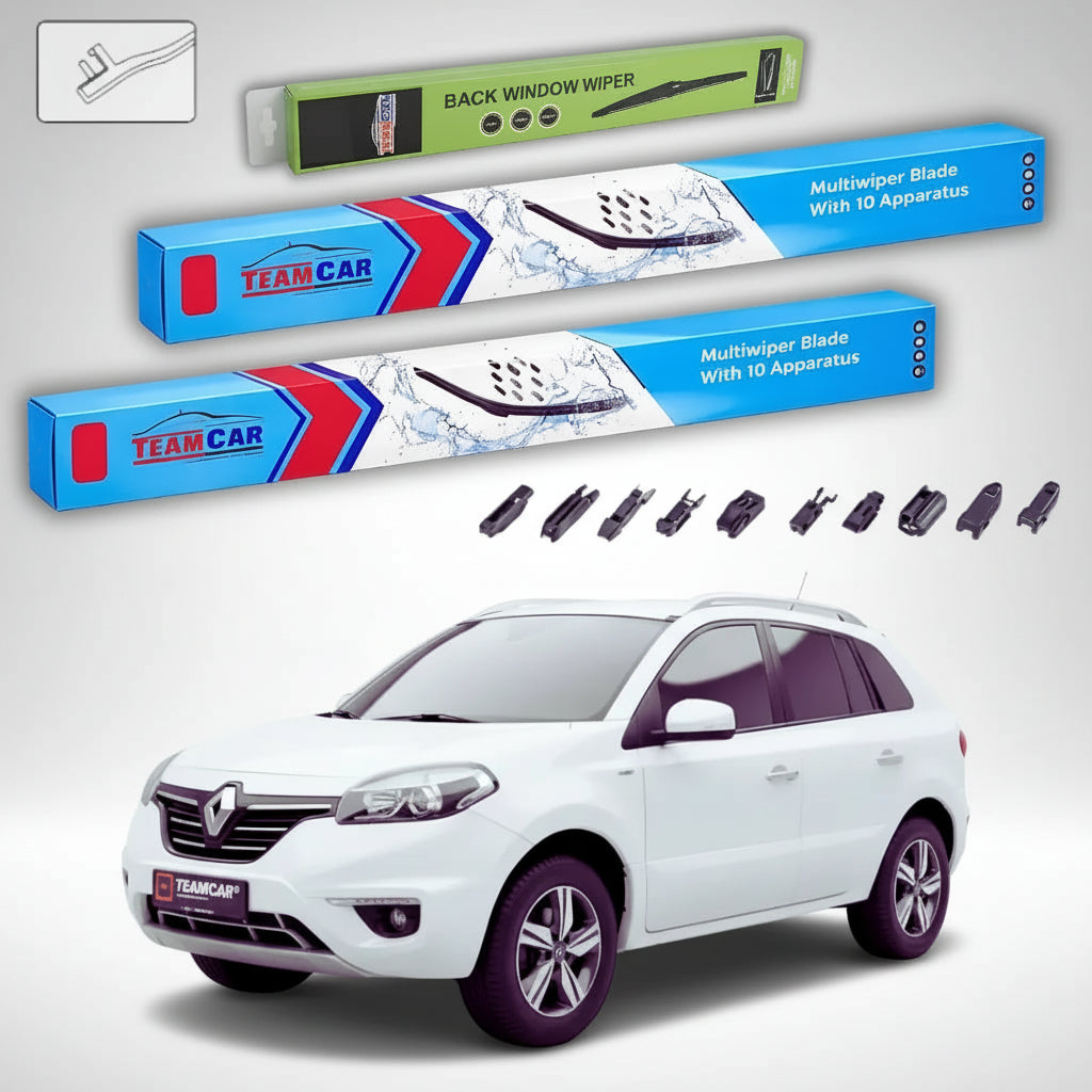 Ștergătoare Renault Koleos I SUV 2008-2016 | Set Față și Spate Flat Premium – TeamCar®