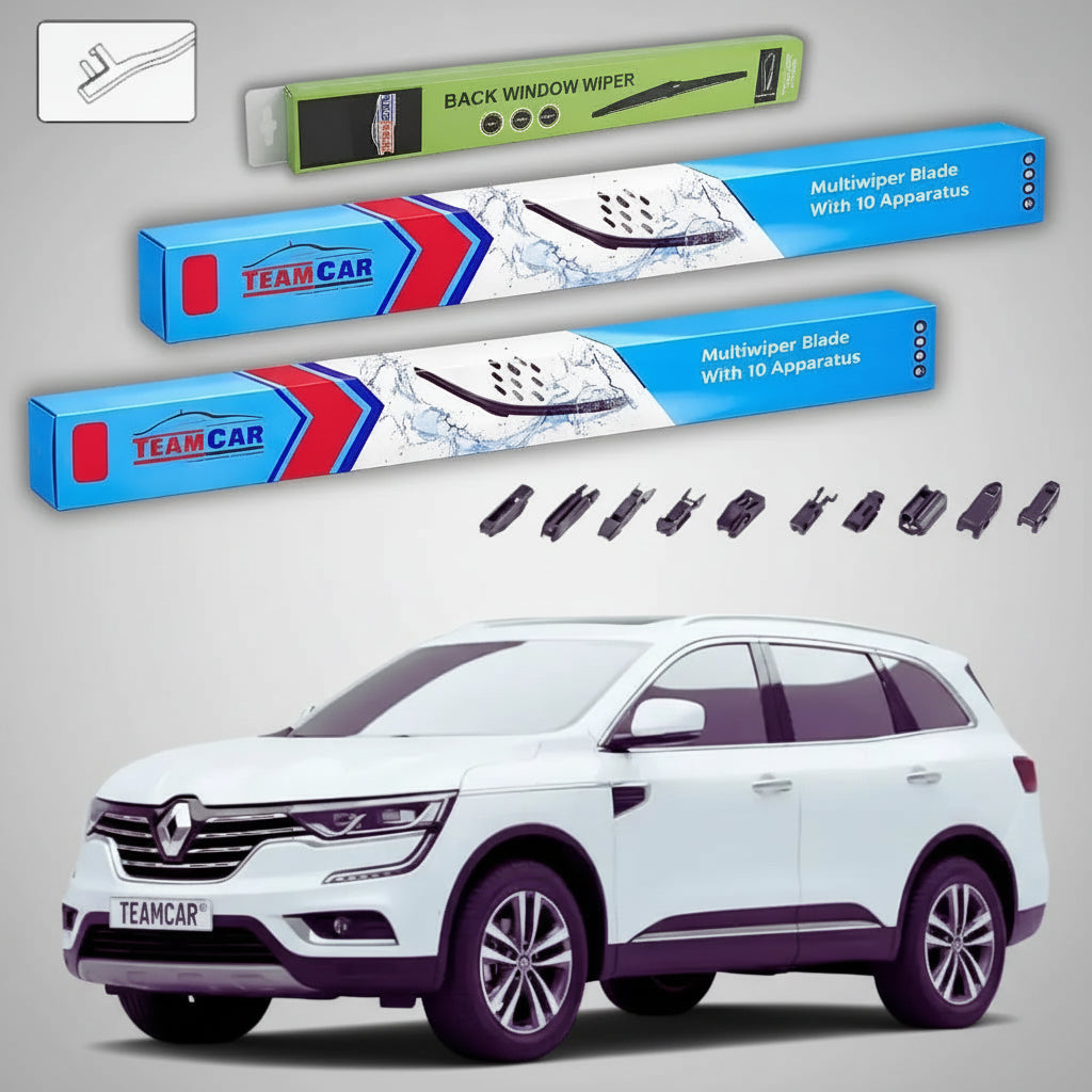 Ștergătoare Renault Koleos II SUV 2017-prezent | Set Față și Spate Flat Premium – TeamCar®
