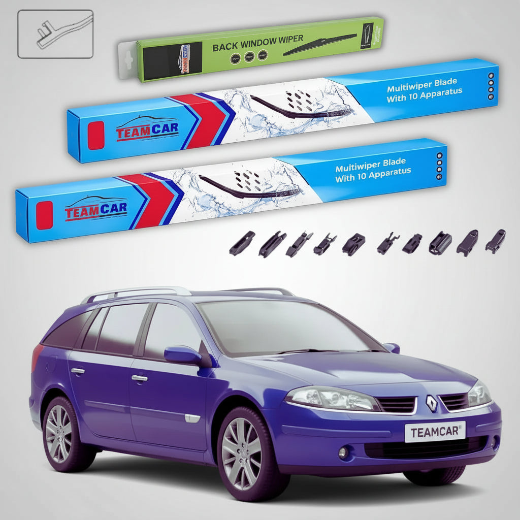 Ștergătoare Renault Laguna II Grandtour Break 2001-2007 | Set Față și Spate Flat Premium – TeamCar®