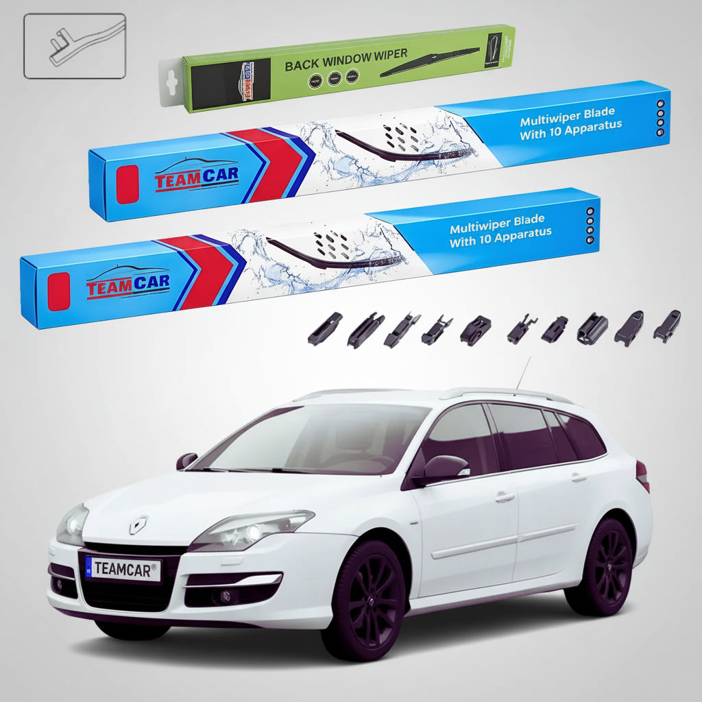 Ștergătoare Renault Laguna III Grandtour Break 2007-2016 | Set Față și Spate Flat Premium – TeamCar®