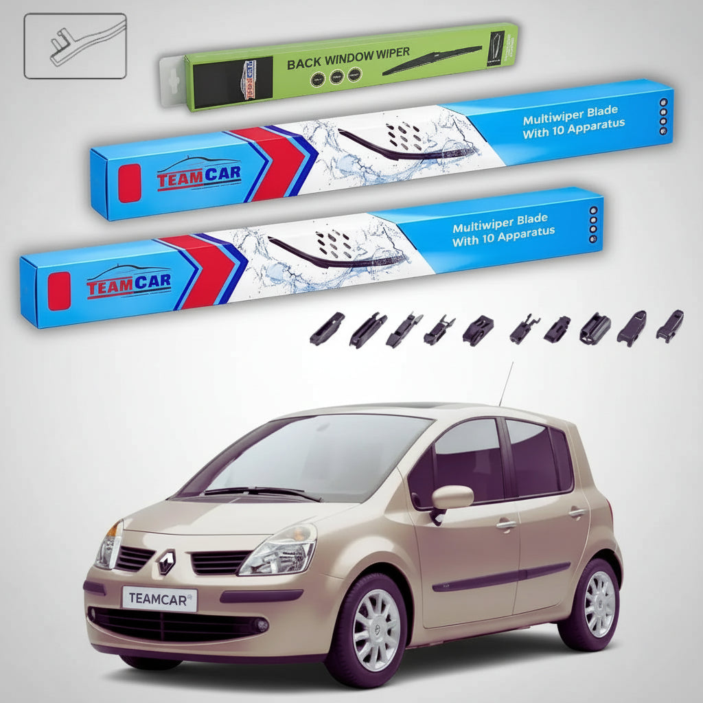 Ștergătoare Renault Modus Grand Modus 2005-2015 | Set Față și Spate Flat Premium – TeamCar®