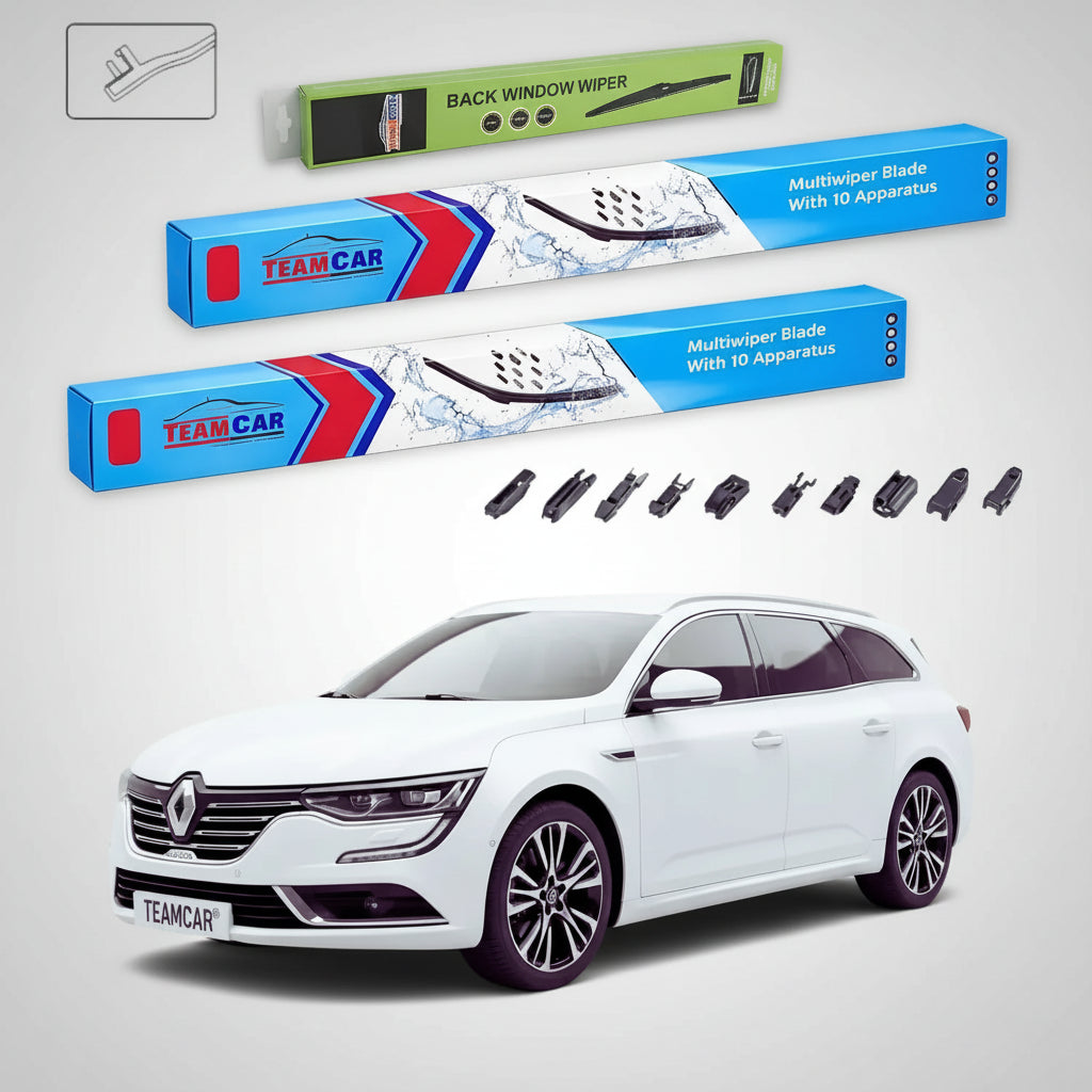 Ștergătoare Renault Talisman Grandtour Break 2016-prezent | Set Față și Spate Flat Premium – TeamCar®