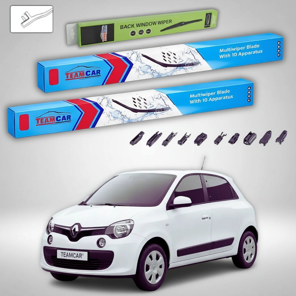 Ștergătoare Renault Twingo III Hatchback 2014-2015 | Set Față și Spate Flat Premium – TeamCar®