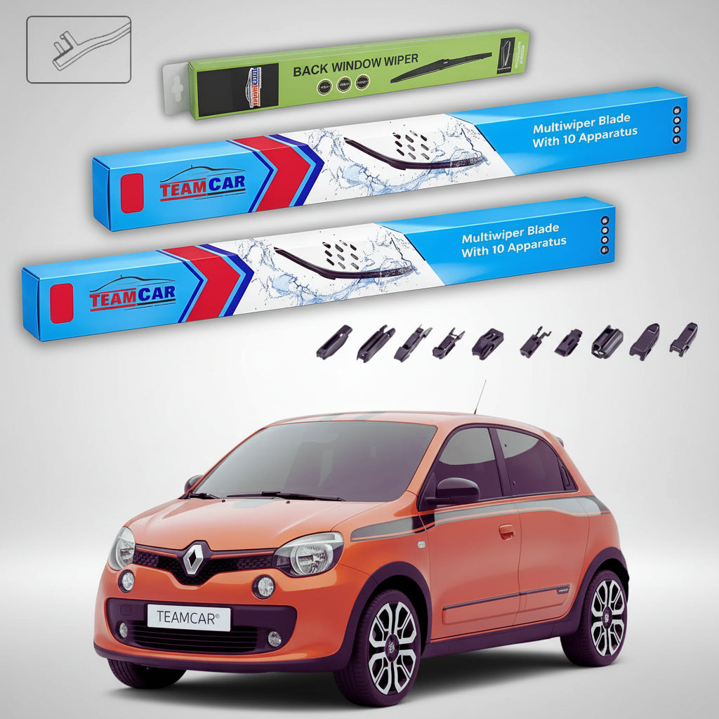 Ștergătoare Renault Twingo III Hatchback 2015-prezent | Set Față și Spate Flat Premium – TeamCar®