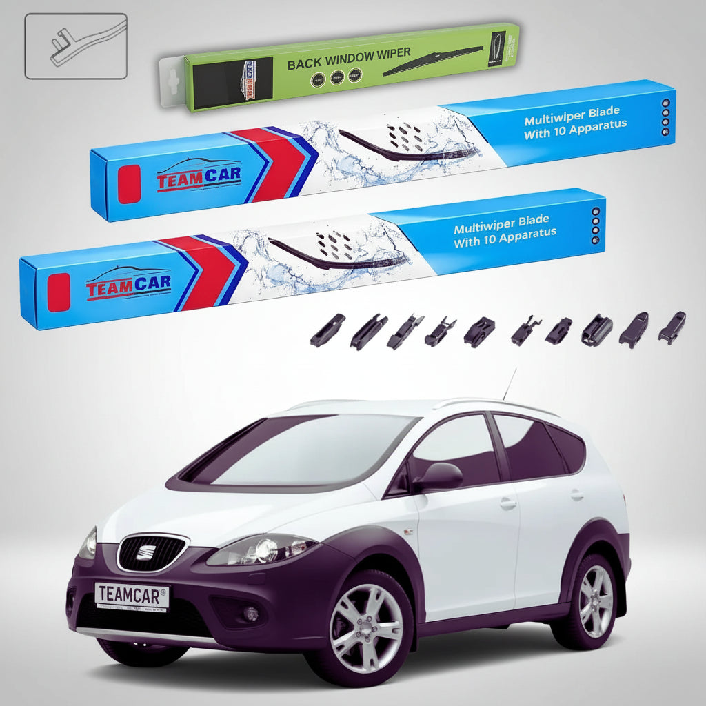 Ablaktörlők Seat Altea Freetrack 5P5 5P8 2007-2015 | Első és hátsó ablaktörlő lapos szett – TeamCar®