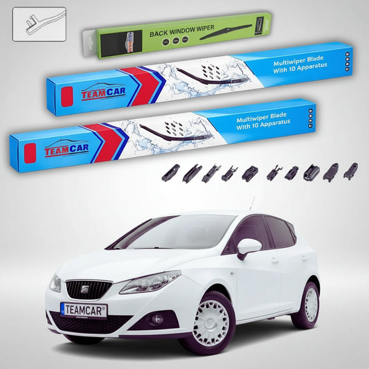 Ștergătoare Seat Ibiza 6J5 2008-2011 | Set Față și Spate Flat – TeamCar®