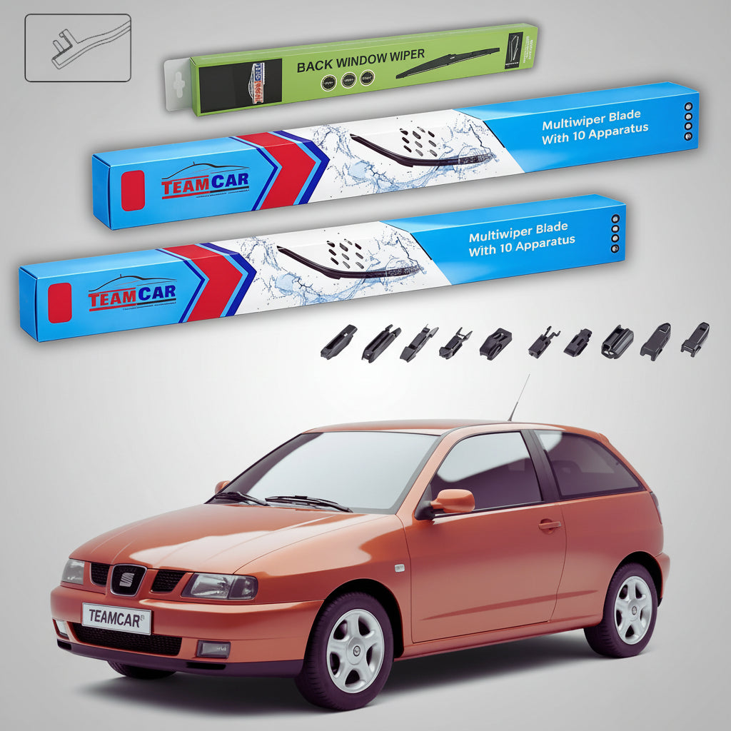 Ablaktörlők Seat Ibiza 6K1 1993-2002 | Első és hátsó ablaktörlő lapos szett – TeamCar®