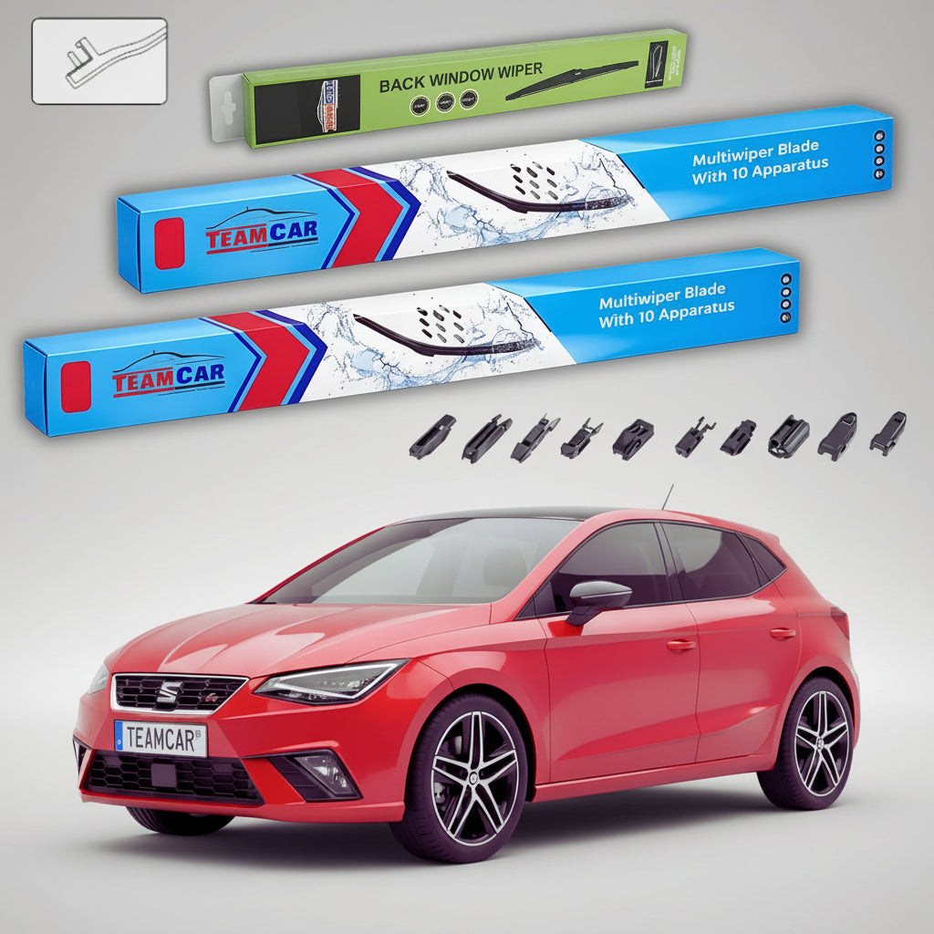 Ablaktörlők Seat Ibiza KJ1 2017-től napjainkig | Első és hátsó ablaktörlő lapos szett – TeamCar®