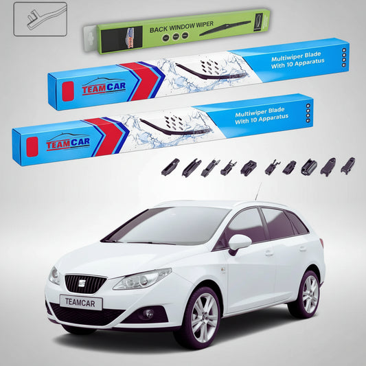 Ștergătoare Seat Ibiza ST 6J8 2010-2011 | Set Față și Spate Flat – TeamCar®