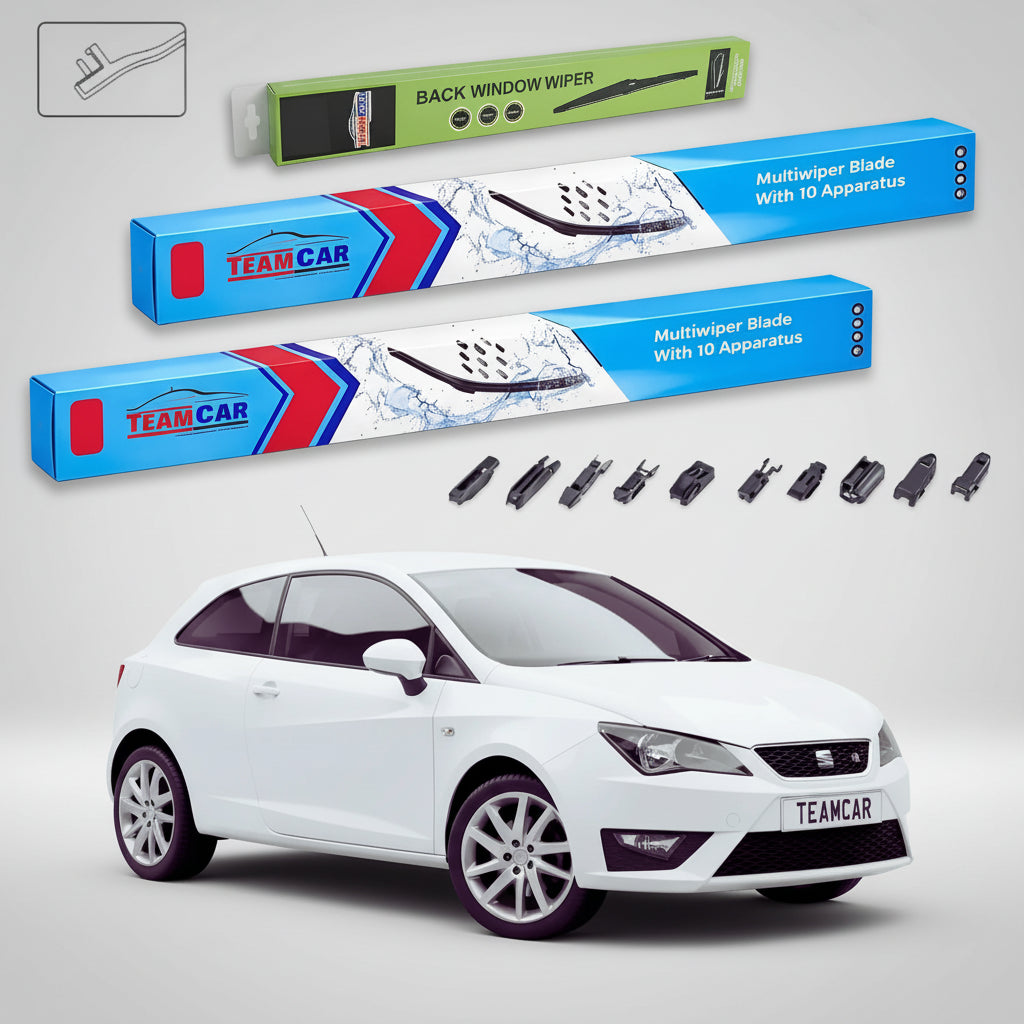 Ablaktörlők Seat Ibiza Sportscoupe 6J1 2011-2017 | Első és hátsó ablaktörlő lapos szett – TeamCar®