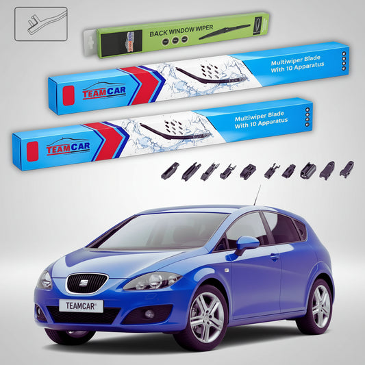 Ștergătoare Seat Leon 1P1 2009-2012 | Set Față și Spate Flat – TeamCar®
