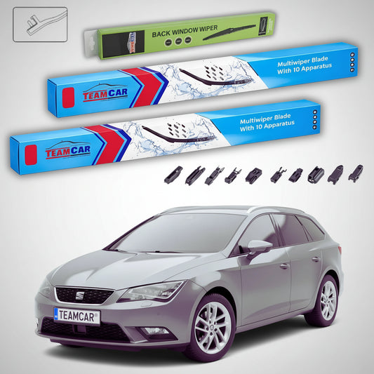 Ștergătoare Seat Leon ST 5F8 2013-prezent | Set Față și Spate Flat – TeamCar®