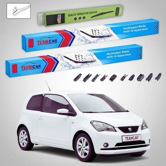 Ștergătoare Seat Mii KF1 2011-2019 | Set Față și Spate Flat – TeamCar®