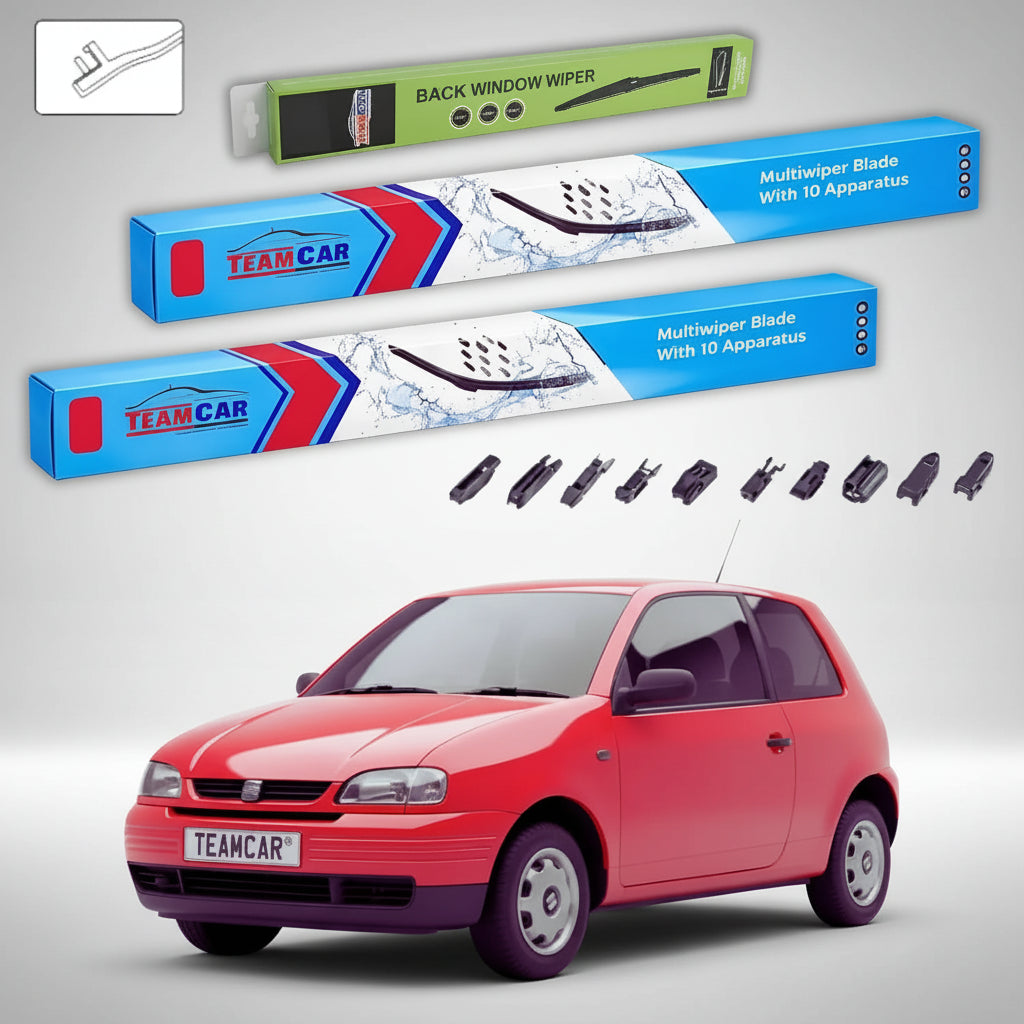 Ablaktörlők Seat Arosa 6H 1997-1999 | Első és hátsó ablaktörlő lapos szett – TeamCar®