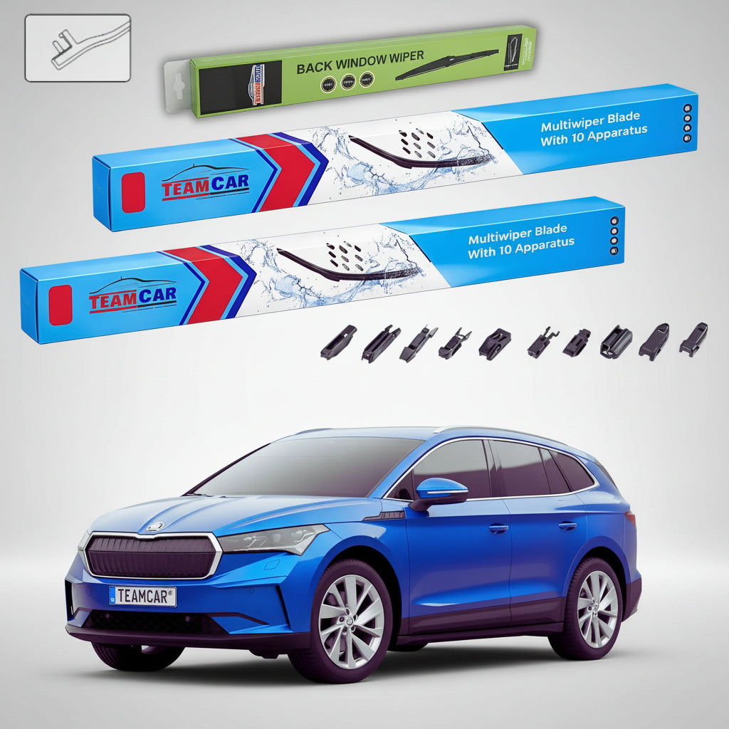 Skoda Enyaq iV 50 ablaktörlők 2020-tól napjainkig | Első+Hátsó ablaktörlő lapos univerzális készlet – TeamCar®