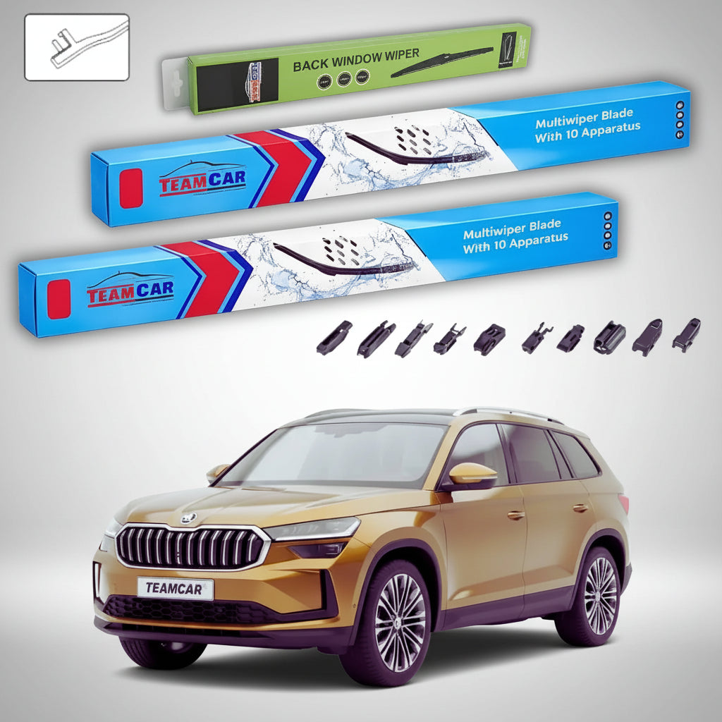 Ștergătoare Skoda Kodiaq II PS7 2024-prezent | Set Față+Spate Flat Universal – TeamCar®