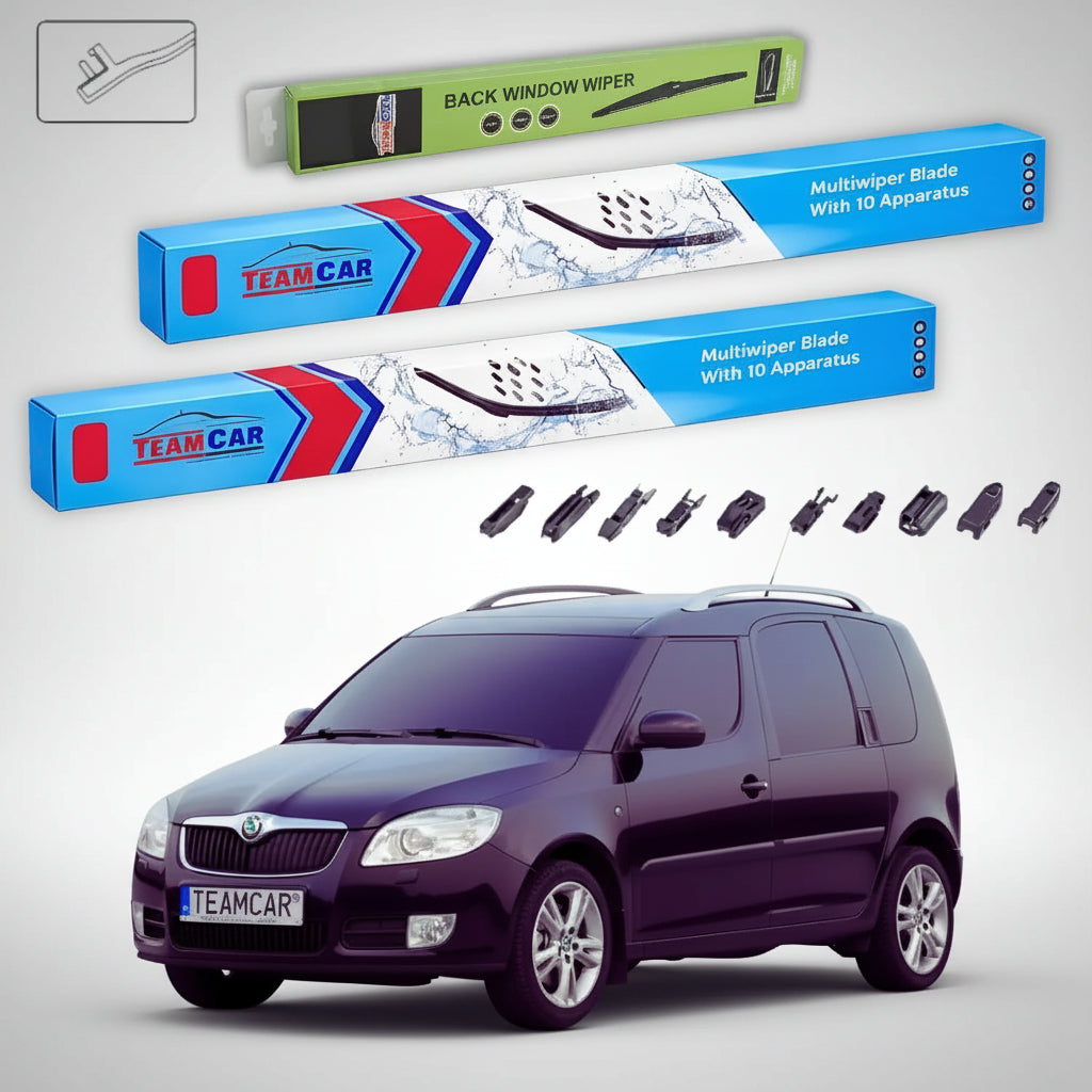 Ablaktörlők Skoda Roomster 5J 2006-2013 | Első és hátsó ablaktörlő lapáttal – TeamCar®