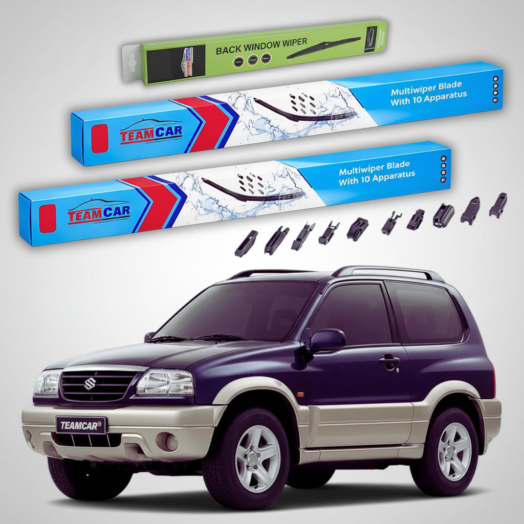 Ștergătoare Suzuki Grand Vitara I FT 3 Uși 1998-2005 | Set Față și Spate Flat Premium – TeamCar®