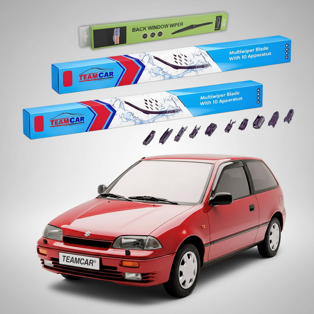 Suzuki Swift MA 3 ajtó ablaktörlők 1996-2003 | Prémium első és hátsó szett sík kivitelben – TeamCar®