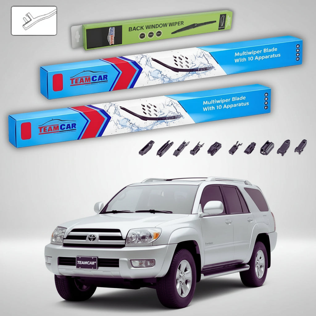 Ștergătoare Toyota 4Runner IV N21 SUV 2002-2009 | Set Față și Spate Flat Premium – TeamCar®