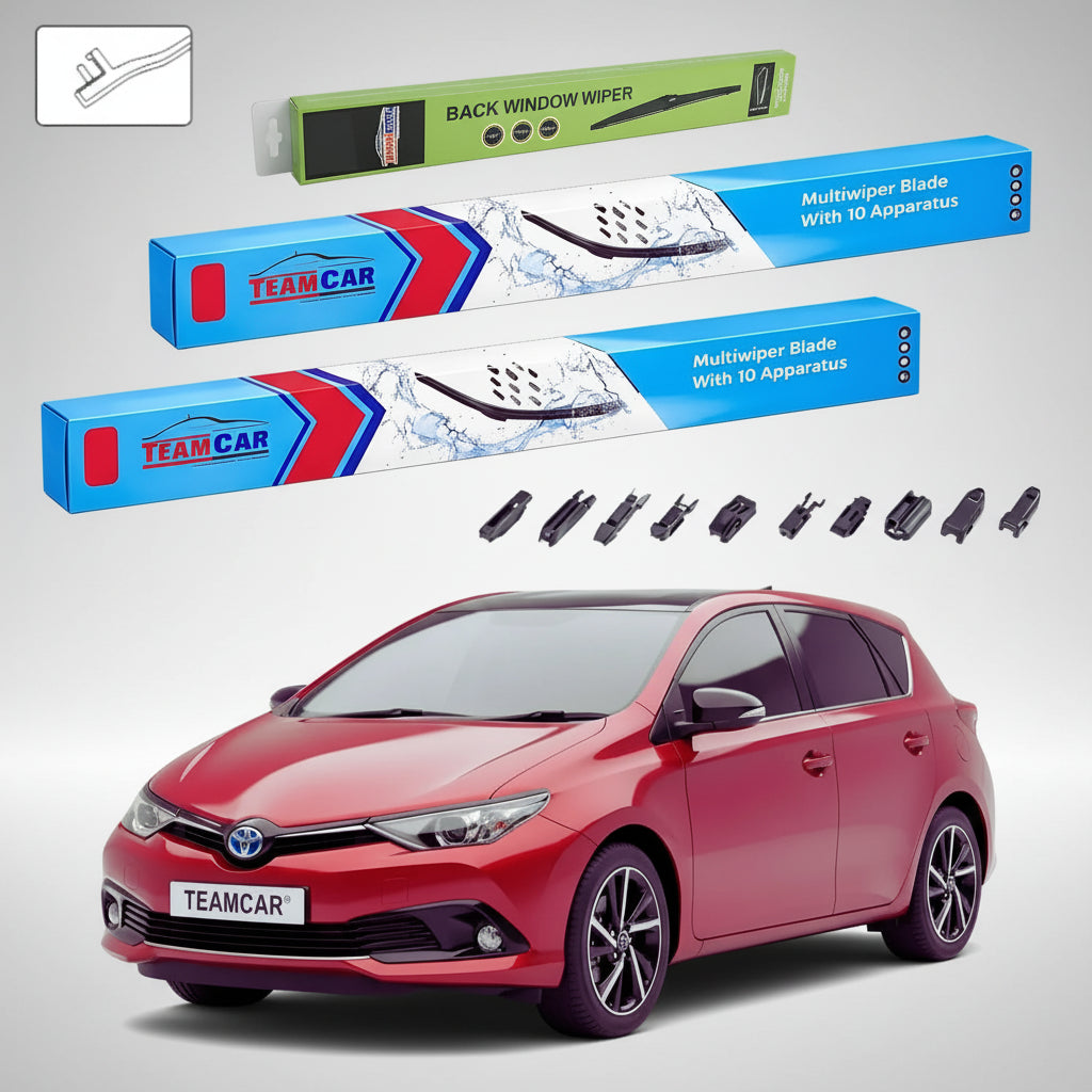 Ștergătoare Toyota Auris E18 Hatchback 2012-prezent | Set Față și Spate Flat Premium – TeamCar®