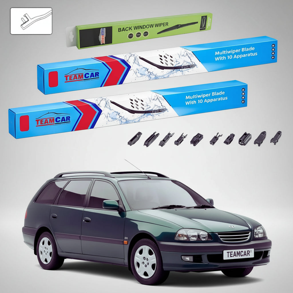 Ștergătoare Toyota Avensis T22 Estate 1997-2003 | Set Față și Spate Flat Premium – TeamCar®