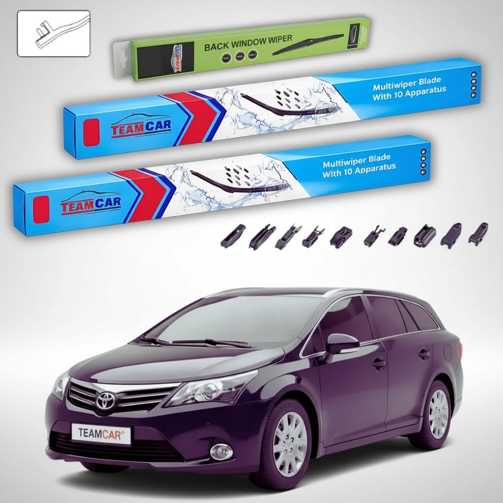Ștergătoare Toyota Avensis T27 Estate 2008-prezent | Set Față și Spate Flat Premium – TeamCar®
