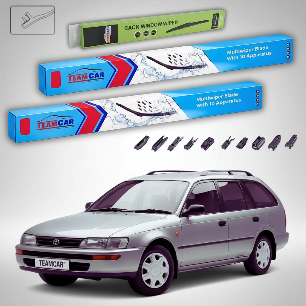 Ștergătoare Toyota Corolla E10 Estate 1992-1997 | Set Față și Spate Flat Premium – TeamCar®