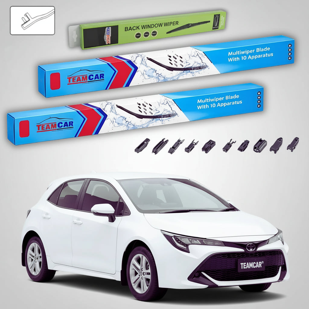 Ștergătoare Toyota Corolla E21 Hatchback 2018-prezent | Set Față și Spate Flat Premium – TeamCar®