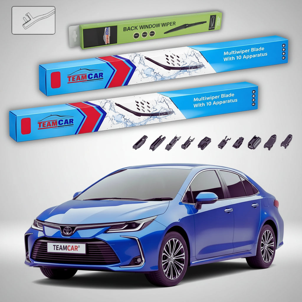 Ștergătoare Toyota Corolla E21 Sedan 2019-prezent | Set Față și Spate Flat Premium – TeamCar®