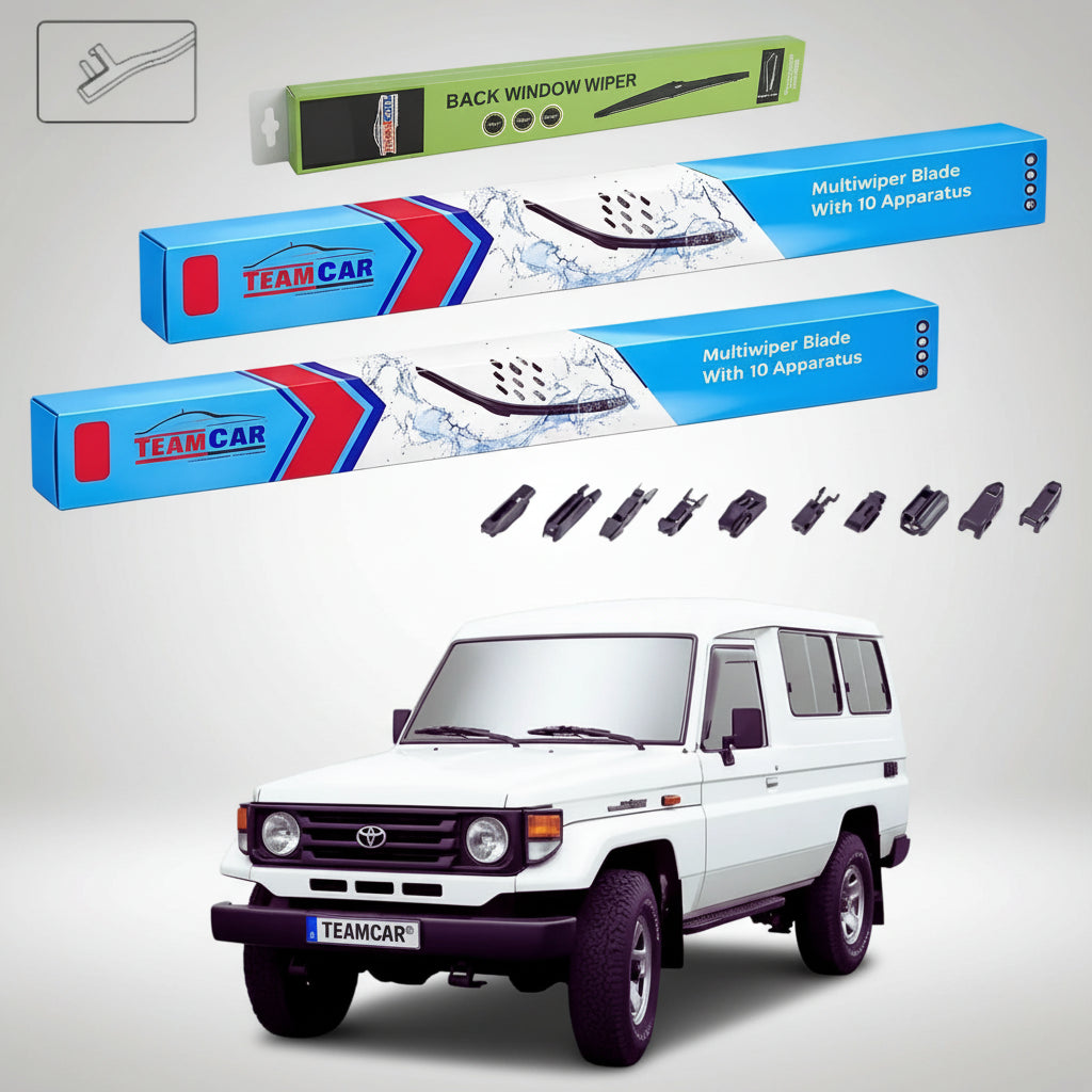 Ștergătoare Toyota Land Cruiser J7 SUV 1984-2001 | Set Față și Spate Flat Premium – TeamCar®