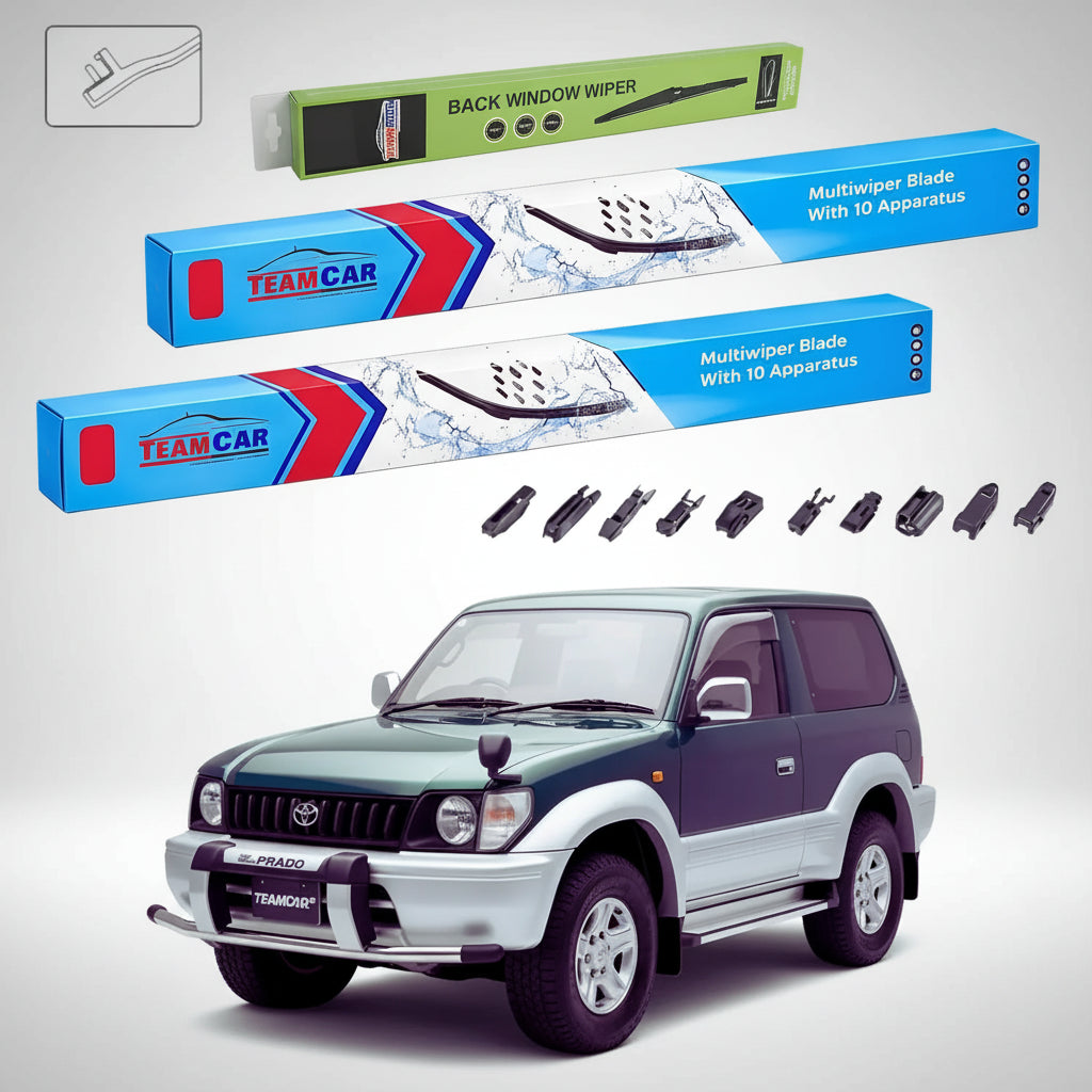 Ștergătoare Toyota Land Cruiser J9 Seria 90 1996-2006 | Set Față și Spate Flat Premium – TeamCar®