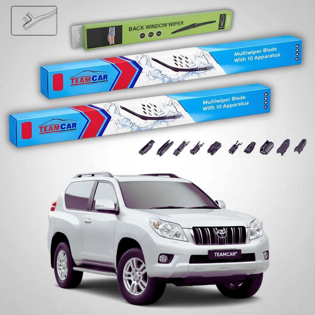 Ștergătoare Toyota Land Cruiser Prado J15 Seria 150 2009-prezent | Set Față și Spate Flat Premium – TeamCar®