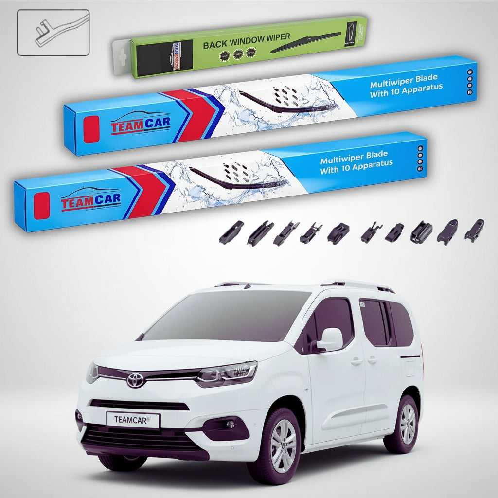 Ștergătoare Toyota Proace City Van 2019-prezent | Set Față și Spate Flat Premium – TeamCar®