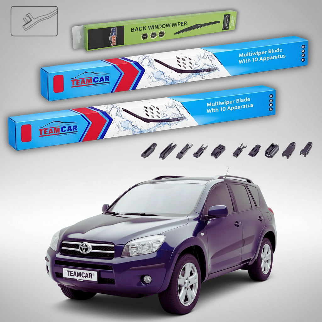 Ștergătoare Toyota RAV4 A3 XA30 2006-2012 | Set Față și Spate Flat Premium – TeamCar®