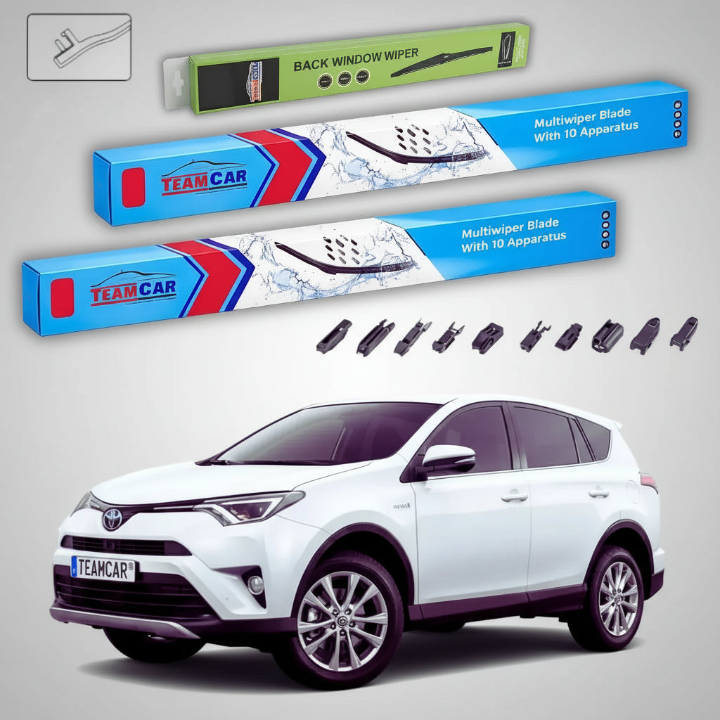 Ștergătoare Toyota RAV4 A4 XA40 2012-2018 | Set Față și Spate Flat Premium – TeamCar®