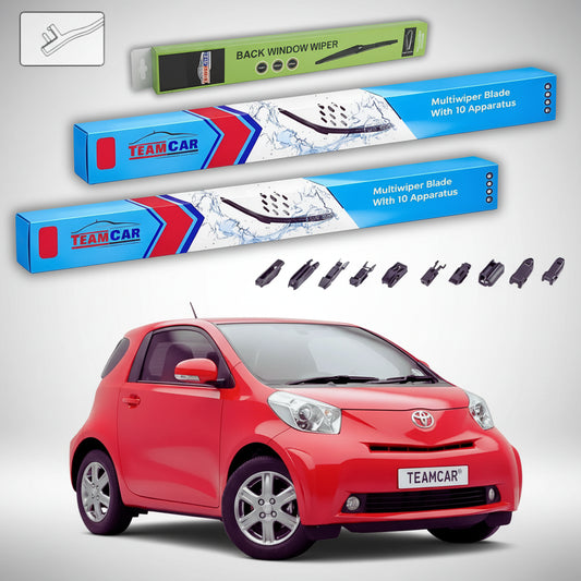 Ștergătoare Toyota iQ GJ Hatchback 2009-2014 | Set Față și Spate Flat Premium – TeamCar®