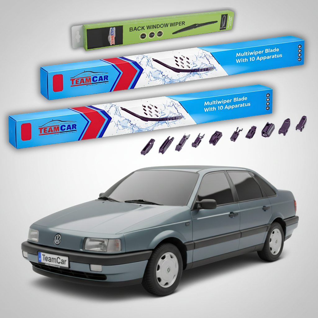 Ștergătoare TeamCar® pentru Volkswagen Passat B3 (08.1988-12.1993) – Set Față și Spate Flat Premium