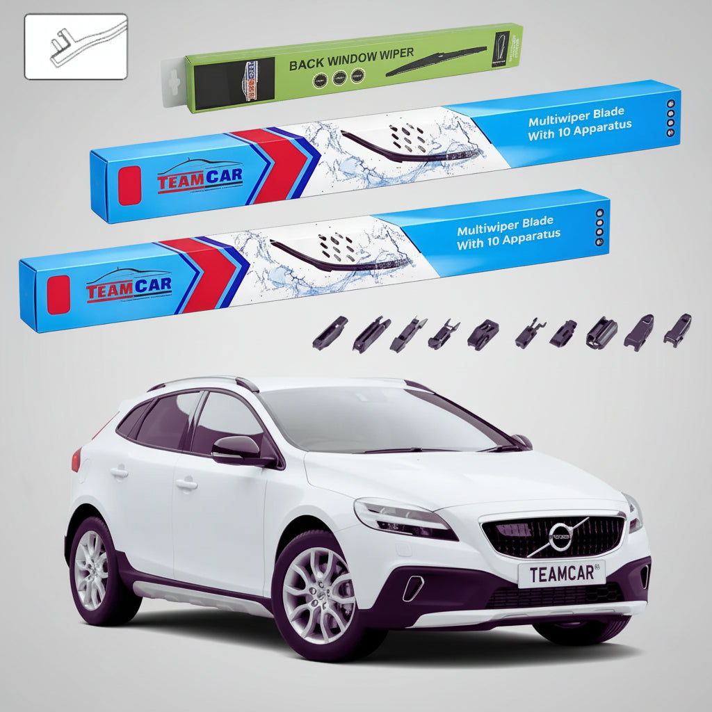 Volvo V40 Cross Country 2013-2019 ablaktörlők | Első és hátsó ablaktörlő lapáttal – TeamCar®
