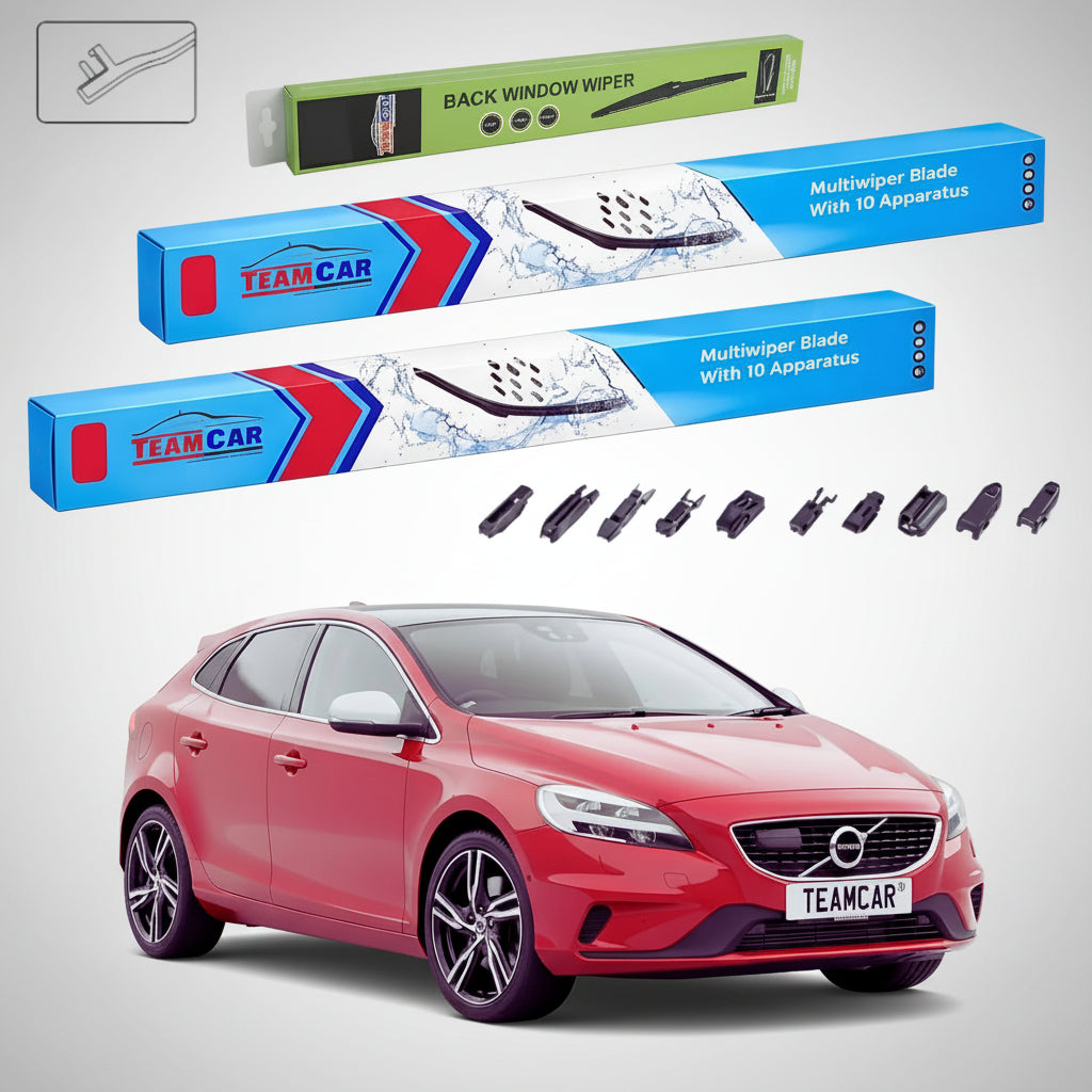 Volvo V40 II 525 526 2012-2019 ablaktörlők | Első és hátsó ablaktörlő lapos szett – TeamCar®